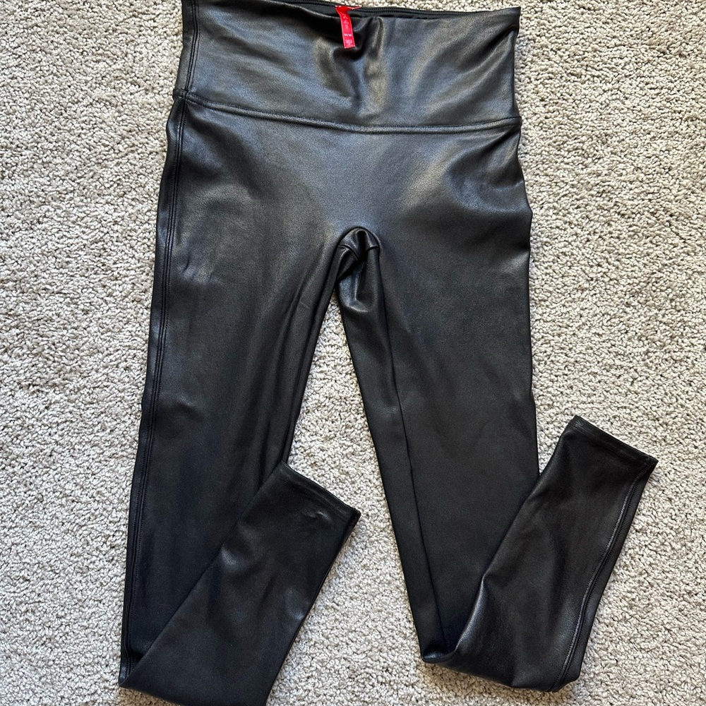 Black Faux Leather Leggings